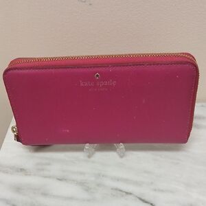 KATE SPADE LONG FUSHIA/PINK/ROSE COLORED WALLET FOR REHAB